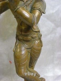 Deesse Shiva Bronze Ancien Bouddha Debout Sculpture Statue Asiatique Buddha Inde