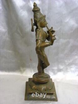 Deesse Shiva Bronze Ancien Bouddha Debout Sculpture Statue Asiatique Buddha Inde