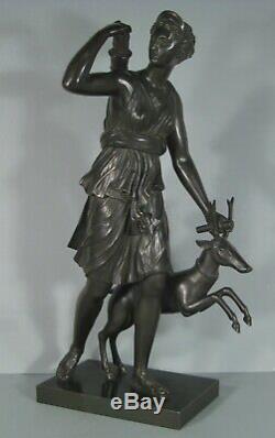 Diane De Versailles Grande Sculpture Ancienne Bronze Diane Chasseresse Artémis