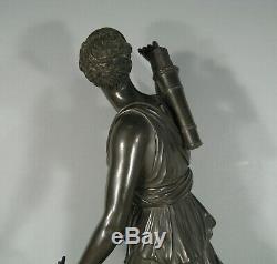 Diane De Versailles Grande Sculpture Ancienne Bronze Diane Chasseresse Artémis