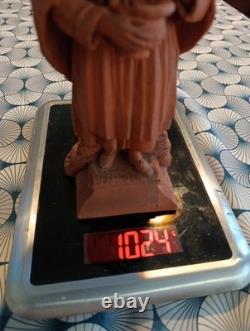 Dieppe terre cuite Ancienne Femme De Pêcheur, Signée Illisible Et Datée 1875