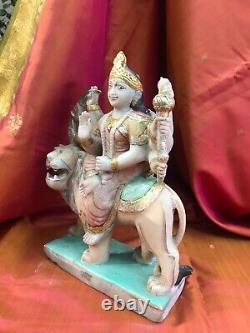 Durga Déesse Statue ancienne Marbre Sculpture Inde Temple Rare Parvati Shiva H