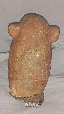 ÉGYPTE Statue Ancienne grand fragment d OUSHEBTI en terre cuite