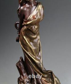 Emmanuel Villanis Sculpture L'Otage bronze ancien circa 1890