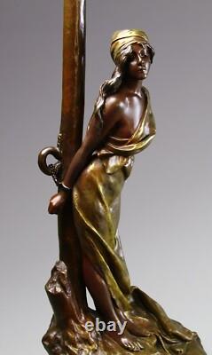 Emmanuel Villanis Sculpture L'Otage bronze ancien circa 1890