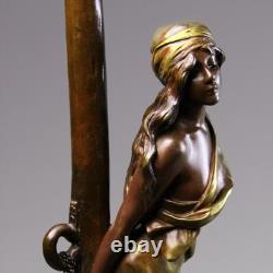Emmanuel Villanis Sculpture L'Otage bronze ancien circa 1890