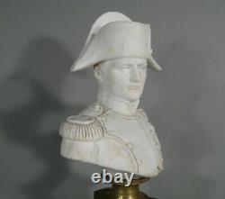 Empereur Napoléon Premier Bonaparte Ancien Buste Bronze Biscuit De Porcelaine