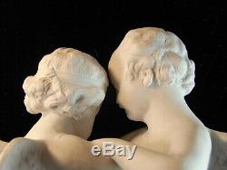 Falconet Sevres Ancienne Statue Sculpture Biscuit Amour Putti Angelot Cherubin