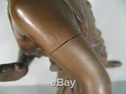 Femme Antiquité Sculpture Ancienne Bronze Signé Barbedienne Et Achille Colas