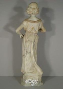 Femme Guerrière Sculpture Ancienne En Albtre Signée Cipriani / Statue Cipriani