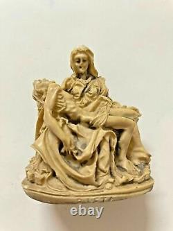 Figurine de collection ancienne statue sculptée de Mère Jésus-Marie 1900 de