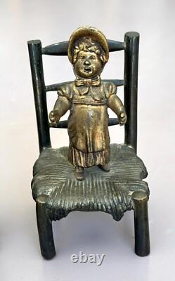 Figurines Anciennes Bronze De Vienne  XIXème Collection enfants Miniatures