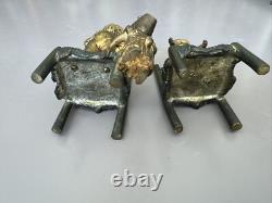 Figurines Anciennes Bronze De Vienne  XIXème Collection enfants Miniatures