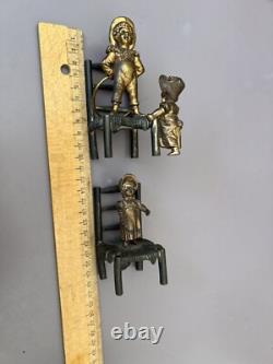 Figurines Anciennes Bronze De Vienne  XIXème Collection enfants Miniatures