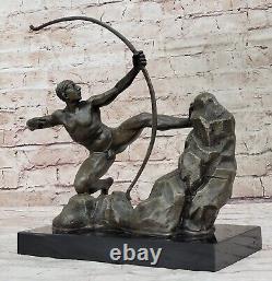 Fin Ancien Romain Bronze Statue 1st Siècle Figurine Grec Dieu Apollo Mâle Chair