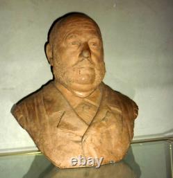 GRAND BUSTE, ancien, en terre cuite Mr GALY 1897