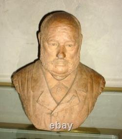 GRAND BUSTE, ancien, en terre cuite Mr GALY 1897