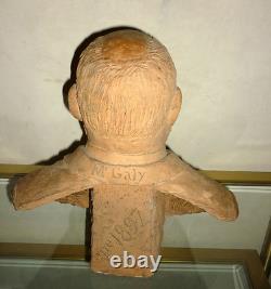 GRAND BUSTE, ancien, en terre cuite Mr GALY 1897