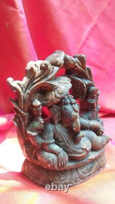Ganesha Statue ancienne Marbre Sculpture Temple Fait Main Inde Dieu Hindou I