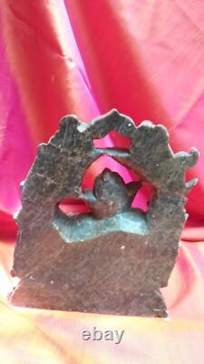 Ganesha Statue ancienne Marbre Sculpture Temple Fait Main Inde Dieu Hindou I