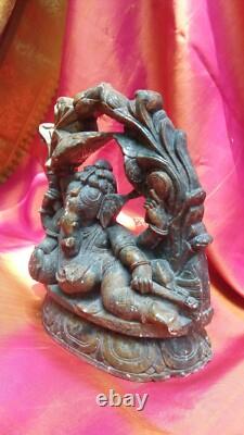 Ganesha Statue ancienne Marbre Sculpture Temple Fait Main Inde Dieu Hindou I