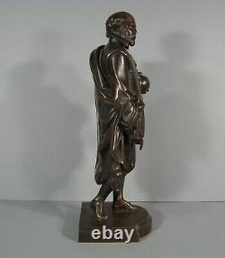 Gérard Mercator Géographe Mappemonde Sculpture Bronze Ancien Signé Aubert