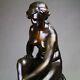 Grand 50cm Bronze Ancien Sculpture Femme Au Bain Par Etienne Maurice Falconnet