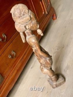 Grande Figure d'Ancêtre Baoulé 63 cm Statue Africaine Ancienne Pièce Unique