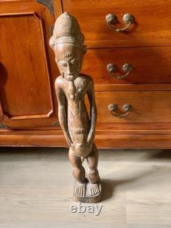 Grande Figure d'Ancêtre Baoulé 63 cm Statue Africaine Ancienne Pièce Unique