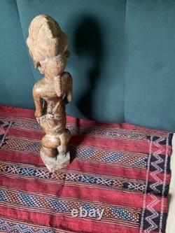 Grande Figure d'Ancêtre Baoulé 63 cm Statue Africaine Ancienne Pièce Unique