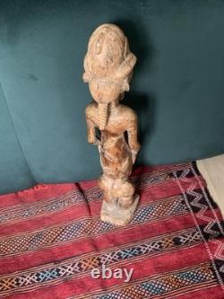 Grande Figure d'Ancêtre Baoulé 63 cm Statue Africaine Ancienne Pièce Unique