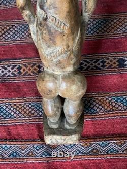 Grande Figure d'Ancêtre Baoulé 63 cm Statue Africaine Ancienne Pièce Unique