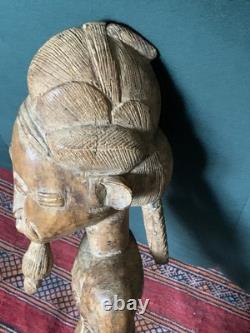 Grande Figure d'Ancêtre Baoulé 63 cm Statue Africaine Ancienne Pièce Unique