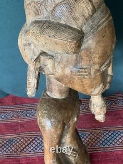 Grande Figure d'Ancêtre Baoulé 63 cm Statue Africaine Ancienne Pièce Unique