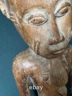 Grande Figure d'Ancêtre Baoulé 63 cm Statue Africaine Ancienne Pièce Unique