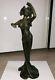 Grande Sculpture Bronze Femme Danseuse Robe Sensuelle Statue Ancien Rare Art
