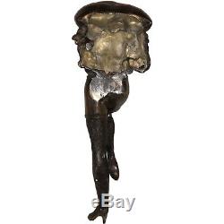 Grande Sculpture Bronze Erotique Femme Nue Statue Rare Doré Ancien 60cm Talons