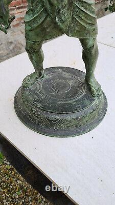 Grande Statue Ancienne du Dieu Silène bronze d après l antique XIXe hauteur 61cm