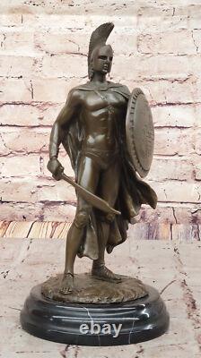Grande Statue De Soldat Romain Ancien En Armure De Sparta 18 LBS En Vente