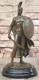 Grande Statue De Soldat Romain Ancien En Armure Sparta 18 Lbs En Vente