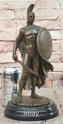 Grande Statue De Soldat Romain Ancien En Armure Sparta 18 LBS En Vente