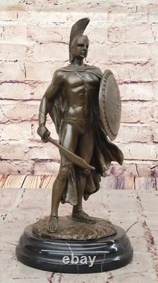 Grande Statue De Soldat Romain Ancien En Armure Sparta 18 LBS En Vente