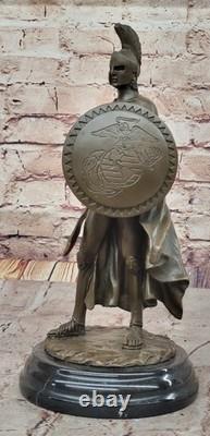 Grande Statue De Soldat Romain Ancien En Armure Sparta 18 LBS En Vente