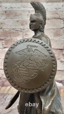 Grande Statue De Soldat Romain Ancien En Armure Sparta 18 LBS En Vente