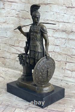 Grande Statue De Soldat Romain Ancien En Armure Sparta 18 LBS Sculpture