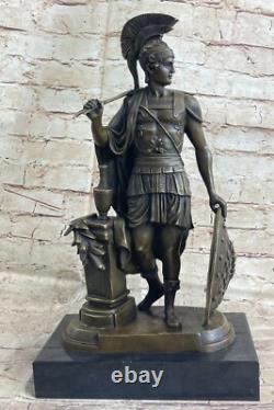Grande Statue De Soldat Romain Ancien En Armure Sparta 18 LBS Sculpture