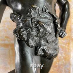 Grande Statue d'Art Ancienne en Bronze Signée MAURICE CONSTANT 60 Cm Le FORGERON