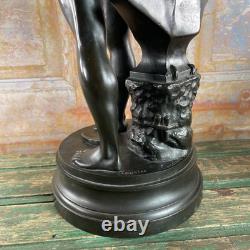 Grande Statue d'Art Ancienne en Bronze Signée MAURICE CONSTANT 60 Cm Le FORGERON