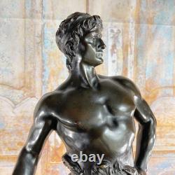 Grande Statue d'Art Ancienne en Bronze Signée MAURICE CONSTANT 60 Cm Le FORGERON
