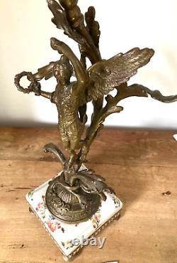 Grande statue ancienne ailée décoration maison ancient object Old objet ancien